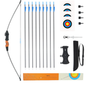 40" Youth Bow and Arrow Set for Kids 8-12 & Teens - Ambidextrous Recurve Archery Gear with Safety Arrows - Toys for Ages 8-13, Backyard Games Gift for Beginner Archers