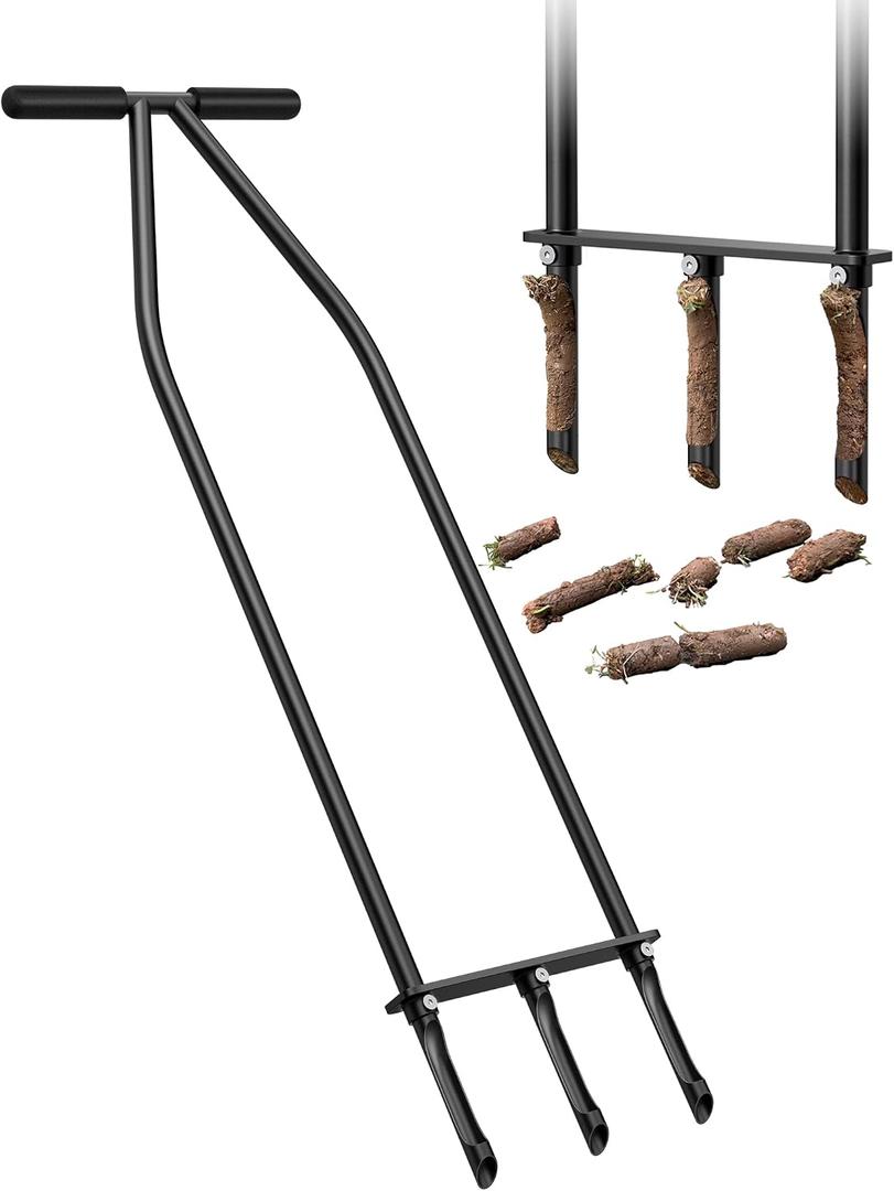 Lawn Aerator Tool, Core Aerator Lawn Tool with Alloy Steel Material, Sturdy Grass Aerator for Lawn Health Soil Yard Aerator