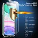 SPIDERCASE for iPhone 11 Case,Crystal Clear with 2 pcs[Tempered Glass Screen Protector+Camera Lens Protector] Slim Fit Protective Phone Case,Clear