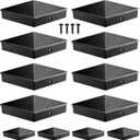 4x4 Post Caps Black (Fits 3.5"x3.5"), ASA Material - UV, Fade & Crack Resistant, Fence & Deck Post Caps 4x4 (12 Pack), Long-Lasting Protection for Outdoor Wood Posts