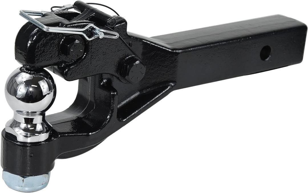 864186 8 Ton Pintle Hook 2 inch Pintle Hitch Receiver with 2 inch Trailer Ball