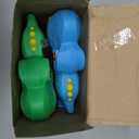 Kids Bubble Gun 2 Pack Dino Bubble Machine Gun for Toddlers with 4 Solutions Outdoor Toys Automatic 13-Hole Bubbles for Kids Blower Maker Easter Basket Stuffers Valentines Gift Party for Boys Girls