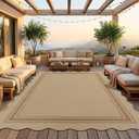 8x10 Scalloped Rug Easy Jute Washable Rug for Living Room Indoor Outdoor