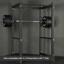 J Hooks for 2" x 2" Power Rack, Rubber Pad J-Hook for Power Cage, Bottom Reinforced Steel J Cups for Squat Rack, Heavy Duty Barbell Holder, Black