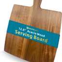 Large Acacia Wood Cutting Board and Chopping Board with Handle 16 x 13 Cheese Board Pizza Board Pizza Cutting Board with Handle- Decorative Charcuterie Boards for Kitchen