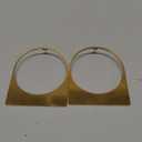 Large Hoop Earrings For Women, 14k Gold Plated Big Chunky Geometric Hollow Brushed Dangle Earring Fashionable Minimalist Gift Jewelry
