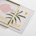 eletecpro 11x14 Metal Picture Frame with Real Glass Cover, Tabletop Display Photo for Multiple Size up to 11x14, Gold Floating Photo Frame Diaplay 8x10, 5x7, 4x6 for Wedding, Party, Vertical