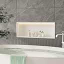 Neodrain White LED Shower Niche, 30"×12", No Tile Needed Niche for Bathroom