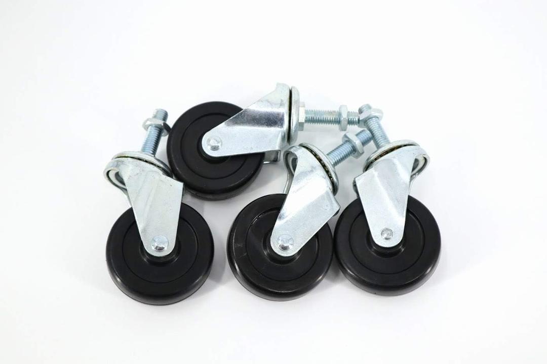 Universal Threaded 4 Cart Wheels for Metal Rack Shelving Units