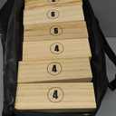 Outdoor Games Large Tower Game 54 Blocks Stacking Game Includes Carry Bag and Scoreboard (Natural)