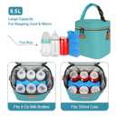 Breastmilk Cooler Bag with Ice Pack, Mancro Insulated Baby Bottle Tote Bag Fits up to 6 Bottles of up to 9 Ounces, Baby Bottle Bag for Nursing Mothers, Green