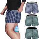 TIICHOO Washable Bowel Incontinence Underwear for Men Leakproof 100ml Absorbency Boxers Shorts Pack of 3 XXL