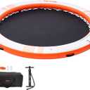 VEVOR Inflatable Floating Dock, Inflatable Dock Platform, Non-Slip Air Dock Platform with Portable Carrying Bag & Detachable Ladder, Floating Platform Island Raft for Pool Beach Ocean (8 FT(Circle Version))