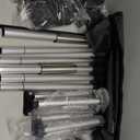 [Extra Tall] Affordura Boat Cover Support Pole with Metal Tripod Base and Hexagon Top, 27-71" Adjustable Poles with 6 Straps, Pontoon Cover Support System, 2 Set