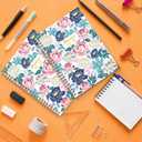 Daily Planner 2025-2026, Weekly & Monthly Planner,July 2025 - June 2026 Day Planner, 6.2 x 8.25 Flexible CoverWirebound Note Pages with Monthly Tab, Back Pocket, Premium Paper,(Flower B08)