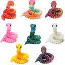 8 Pcs 12in 3D Printed Snake Toys,3D Printed Animals for Easter Eggs Filled,Easter Basket Stuffers,Decorative for Boys Kids Home Decor Christmas Fidget Toys Gifts Easter Basket Essentials Decorations