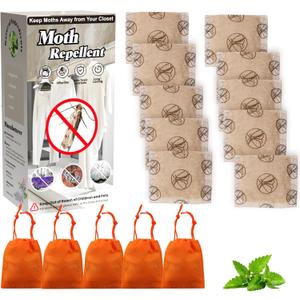 15 Pack Moth Repellent for Closets Made with Plant-Based Ingredients, Effective Moth Repellent for House to Get Rid of Moths from Closets, Drawers, Wardrobes, Storage Boxes, Insect Traps for Indoor