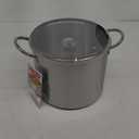 GoodCook Basics Stainless Steel Deluxe Stock Pot with Glass Lid, 8 quart, Silver