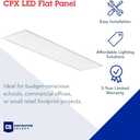 Lithonia Lighting CPX 1x4 LED Flat Panel Light, 1 Ft. x 4 Ft. LED Light Panel, Ceiling Lighting Fixture, 2500/3200/4000 Adjustable Lumens, 3500K/4000K/5000K Switchable CCT, Smooth Satin Lens, White