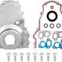LS Front Timing Cover with Gasket & Bolts Kit Compatible with LS2/LS3/LSx Gen 4 Chevy Silverado GMC Sierra 4.8L 5.3L 6.0L 6.2L Engines 12633906 12600326 (Non-VVT)