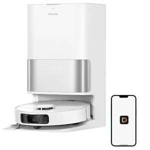 DREAME D30 Ultra Robot Vacuum and Mop, 25,000Pa Powerful Suction, All-in-One Base Station with 100 Days Auto-Empty, MopExtend Tech for Edge Cleaning, Smart Obstacle Avoidance, White