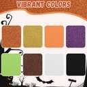 3 x 8 Pack Glitter Foam Sheets Craft 8 x 12 inch, 8 Colors Sparkles Foam Paper for Art Crafts Projects, Classrooms Scrapbook Gift DIY Cutters Card Party Decoration (Halloween)