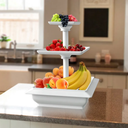 Chef Buddy 3-Tier Cupcake Stand - Square Display Stand for Birthday, Tea Party, Wedding, or Baby Showers - Dessert Table Display Set (White)