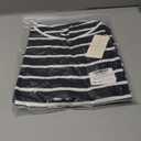 LilyCoco 3/4 Length Sleeve Womens Tops Boat Neck Striped Shirt Long Cotton Tshirts White X-Large