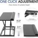 Omhuzsyo Standing Keyboard Tray Keyboard stand, Adjustable Height Keyboard and Mouse Riser for Desktop,For Ergonomic Sit Stand Workstations With Wrist RestLaptop Desk 26.7 x 11.7 Inch(Black)