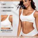 Werkiss Bralettes for Women Natural Lift Wireless Bras No Underwire Light Support Sports Bra (L)