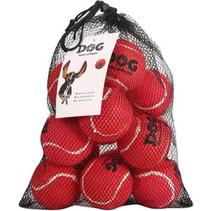AMA SPORT Tennis Balls for Dogs 12 Pack 2.5" Red Dog Tennis Balls for Puppy Small Medium Dog Toys, Designed for Dogs Floating, Water-Hunting, Fetch, Fun Playing, Daily Exercise, Mid-air Catching
