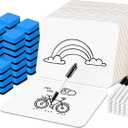 Dry Erase LapBoards, PANDRI 36 Pack Double Sided 12.5 x 9 Inch Dry Erase Boards with 36 Erasers and 36 Markers, Whiteboards for Kids Students Classroom Teacher Supplies