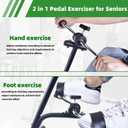 Pedal Exerciser Bike for Seniors Hand Arm Leg and Knee Stroke Recovery Equipment for Seniors fit for Full Body Great Gift for Elderly Rehab Workout