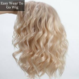 Platinum Blonde Wave Curly Wigs