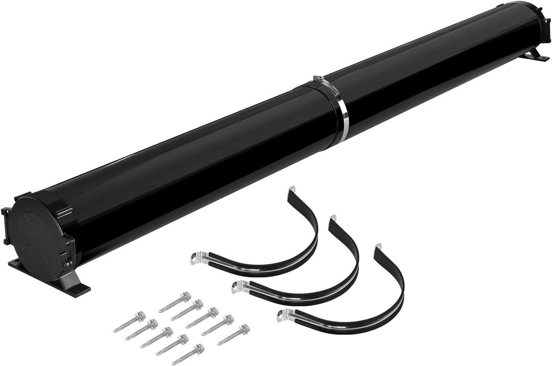 Touri Upgraded RV Adjustable EZ Hose Carrier TR5094BK with Door Cap and Mounting Screws, 50''-94'', Black, 3 Mounting Tabs Included