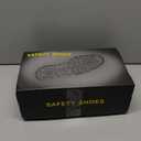 ORISTACO Work Safety Steel Toe Boots, Lightweight Breathable Industrial Construction Boots, Size 49, Black 