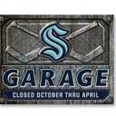 Seattle Kraken Customizable Garage Closed Sign, 16"×12"