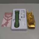 Bikini Trimmer for Women, Flyant 2 in 1 Electric Shaver for Women, Pubic Hair Trimmer Waterproof IPX7 with LED, Bikini Razor for Leg Arm Underarm Bikini Area, Christmas Gifts for Her - Dark Green