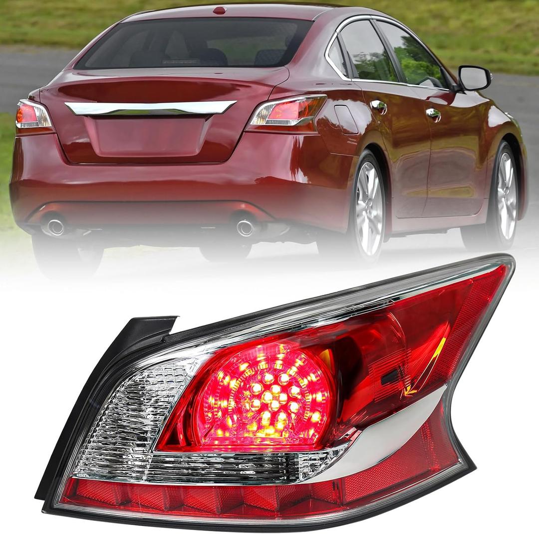 Huray Right LED Tail Light Fit for Nissan Altima 2013 2014 2015 RH Taillight Tail lamp Rear Brake Lamp Assembly Replacement Accessory Replacement for NI2801196 (Passenger Side)