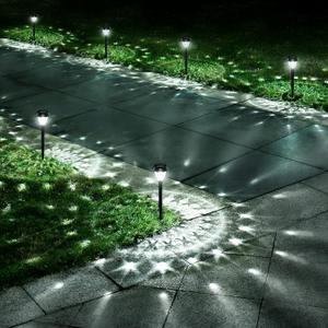 Super Bright Solar Lights Outdoor Waterproof-10 Pack, Dusk to Dawn Up to 12 Hrs Solar Powered Outdoor Pathway Garden Lights Auto On/Off, LED Landscape Lighting Decorative for Walkway Patio Yard (Cool White)