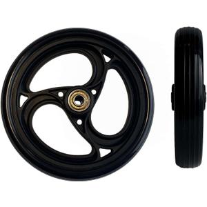 2Pcs 6 Inch Charcoal Wheels for Walker - Universal Hard Rubber Walker Wheels Replacement, Fit Drive Rollator & Wheelchair Wheel, All-Floor Safe Rolling, Essential Walker Accessories