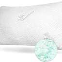  2 Pieces Snuggle-Pedic Shredded Memory Foam Pillow - The Original Cool Pillows for Side, Stomach & Back Sleepers - Sleep Support That Keeps Shape - College Dorm Room Essentials for Girls and Guys, 28x17 inches
