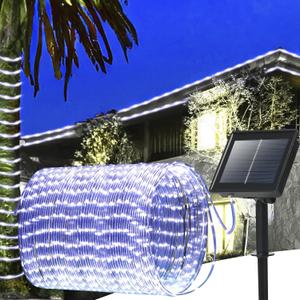 200 LED Solar Rope Lights Outdoor, 72FT Solar String Lights Indoor Waterproof Solar Powered Trampoline Light Clear Tube Pool Light for Camping Fence Yard Walkway Path Garden Outside DecorWhite