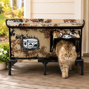 Outdoor Cat House for Stray Feral Cats,Large Cat Shelter 900D Oxford Fabric