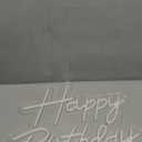 Happy Birthday Neon Sign for Backdrop, LED Happy Birthday Light Up Sign, USB Powered Dimmable Neon Light for Birthday Party Decorations Wall Decor, Warm White