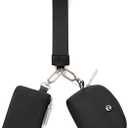 Mum's Memory Mini Zip Around Wristlet Wallet for Women Dual Pouch Wristlet Portable Wallet Coin Purse Mini Women Coin Pocket (Black)