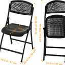 Ytaoka Folding Chair Black Foldable Chair with Breathable Mesh Seat and Sturdy Metal Frame for Indoor and Outdoor Party Events Wedding Patio Dining, 1-Pack, 18.5 in x 20.47 in x 33.46 in