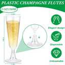 Nuenen 500 Pcs Plastic Champagne Flutes Bulk 5 oz Disposable Clear Champagne Glasses for Parties, Mimosa Bar, Events, Christmas, Wedding and Shower Party Supplies