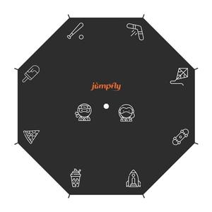 jumpfly Trampoline Shade Cover, Trampolines Cover for 12-8 FT Straight Pole Round Trampolines Sun Protection, Easy to Install,Trampoline Accessories for Backyard Playground (14FT 8 Poles)