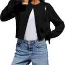 ELLEVEN Women's Cropped Cardigan Sweaters, Light Weight Knit Sweater Cute Short Button up Cardigans Trendy Fashion Clothing XS